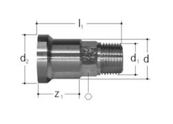 Sanipex insert mâle multicouches passage intrégral - Georg Fischer