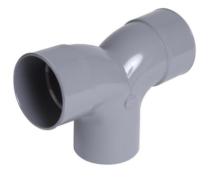 Coude PVC à coller double parallèle mâle/femelle - Nicoll