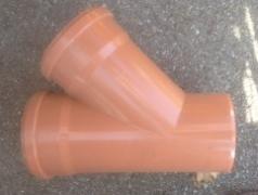 Té égal pvc rouge 45° -  Van Eyk Peter