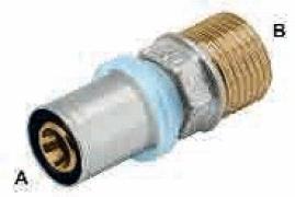 Raccord mâle fixe multicouche à sertir - RBM