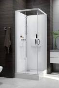 Iziglass2 cabine de douche carré accès d'angle coulissant - Leda