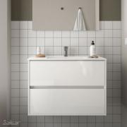 Noja 900 meuble sdb 2 tiroirs avec plan céramique - Salgar