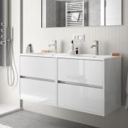 Noja 1200 meuble sdb 4 tiroirs avec plan céramique - Salgar