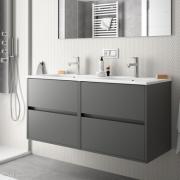 Noja 1200 meuble sdb 4 tiroirs avec plan céramique - Salgar