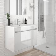 Noja 600 meuble sdb 2 portes avec plan céramique - Salgar