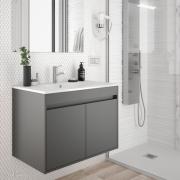 Noja 700 meuble sdb 2 portes avec plan céramique - Salgar