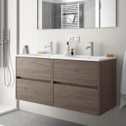 Noja 1200 meuble sdb 4 tiroirs avec plan céramique - Salgar