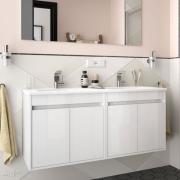 Noja 1200 meuble sdb 4 portes avec plan céramique - Salgar