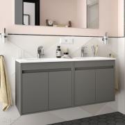 Noja 1200 meuble sdb 4 portes avec plan céramique - Salgar