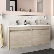 Noja 1200 meuble sdb 4 portes avec plan céramique - Salgar