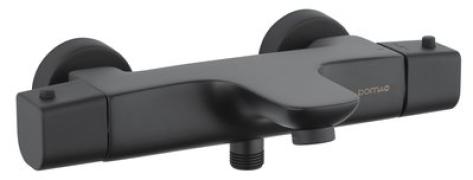 Domao mitigeur bain/douche thermostatique noir mat - Paini