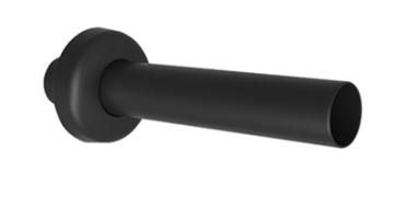 Tube sortie + rosace ABS noir - Valentin