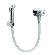 Robinet lave bassin à clapet et douchette à poussoir - Presto