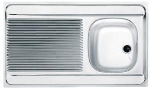 MAN711 évier à poser 1 cuve inox lisse 100x60 - Franke
