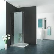 Equi Walk-in - avec stabilisation murale - Argent Poli - Verre clair - Roth