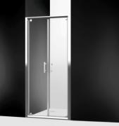 Equi porte 2 battants - Argent Poli - Verre Clair - Roth