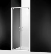 Equi porte 2 battants - Blanc - Verre Clair