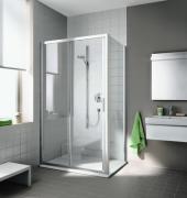 Cada XS porte coulissante  grande largeur - Argent Poli - Verre Clair Cadaclean - Roth