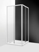 Equi accès d'angle coulissant profile poignee - Blanc - Verre Clair - Roth