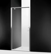 Equi porte pivotante - Argent poli - Verre Clair - Roth