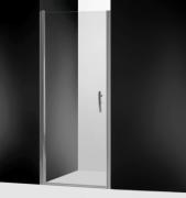 Equi porte pivotante intégrale - Argent Poli - Verre clair - Roth