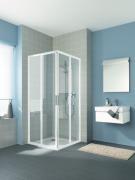 Cada XS 1/2 accès d'angle coulissant - Blanc -Verre Clair Cadaclean - Roth
