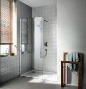 Cada XS Walk-in - avec Stabilisation murale - Argent Poli - Verre Clair Cadaclean - Roth