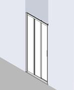 Cada XS porte coulissante - Blanc - Verre Clair Cadaclean - Roth