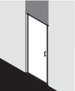 Cada XS porte pivotante intégrale - Argent Poli - Verre Clair Cadaclean - Roth