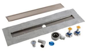 Docia pack caniveau avec cadre et grille caro - Nicoll