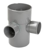 Té réduit PVC à coller double équerre 87° mâle/femelle - Nicoll