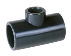 Té réduit PVC pression 87° femelle - Nicoll