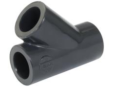 Té oblique PVC pression 45° à coller - Nicoll