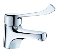 Mitigeur lavabo hauteur 45 tirette avec manette ajourée - Delabie