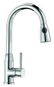 Mitigeur bec col de cygne orientable avec douchette extractible - Delabie