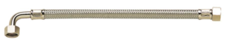 Flexible Chauffage/Sanitaire coudé tresse inox femelle/femelle - PBtub