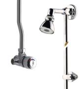 Alpa mitigeur bouton chromé + pomme orientable - Presto