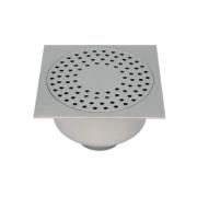Siphon sol inox sortie verticale petits trous avec vis d'inviolabilité - Limatec