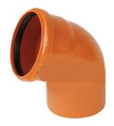 Coude pvc rouge 67° -  Van Eyk Peter