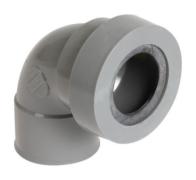 Coude PVC à coller à lèvre 87° - Nicoll