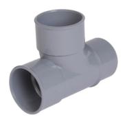 Té PVC à coller pied de biche 87° mâle/femelle - Nicoll