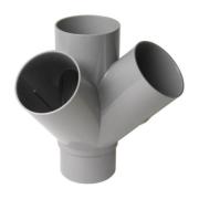 Té réduit PVC à coller double équerre 45° mâle/femelle - Nicoll