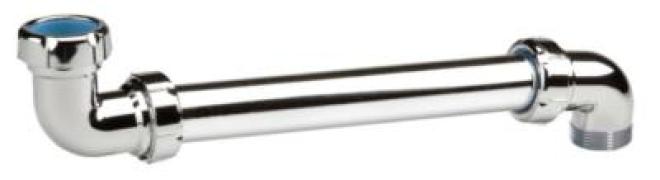 Tubulure gain de place pvc chrome - Nicoll