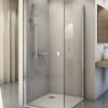 Concept 200 porte pivotante - Poli brillant - Verre clair - Concept Sanswiss