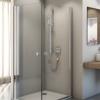 Concept 200 porte pivotante - Poli brillant - Verre clair - Concept Sanswiss