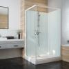Iziglass2 cabine de douche rectangle accès d'angle coulissant - Leda
