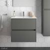 Noja 600 meuble sdb 2 tiroirs avec plan céramique - Salgar