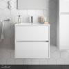 Noja 700 meuble sdb 2 tiroirs avec plan céramique - Salgar
