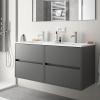 Noja 1200 meuble sdb 4 tiroirs avec plan céramique - Salgar