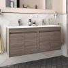 Noja 1200 meuble sdb 4 portes avec plan céramique - Salgar